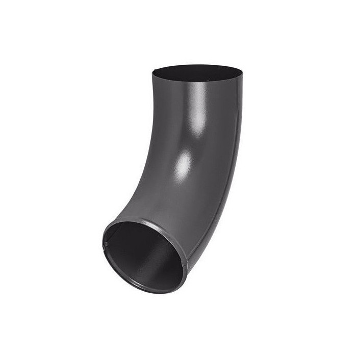 Отвод трубы, сталь, d-100 мм, темно-серый, Aquasystem