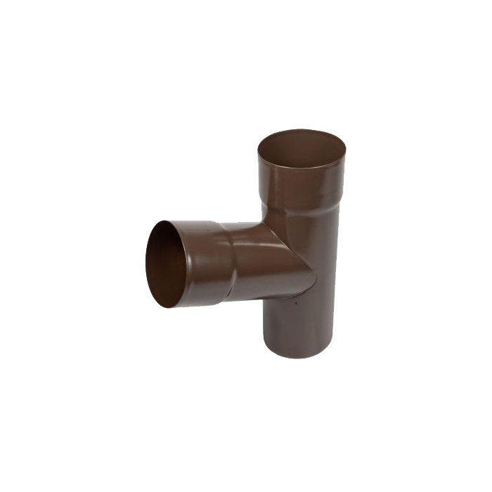 Тройник трубы, сталь, d-90 мм, коричневый, Aquasystem