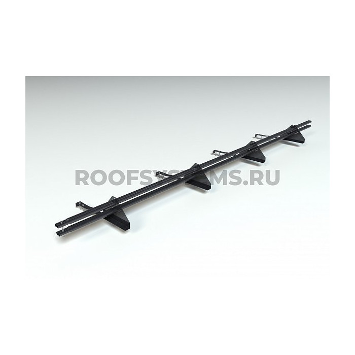 Комплект снегозадержания 3м., для натуральной черепицы, Prestige ZN, (состав :4 опоры, 2 трубы, комплект крепления), чёрный тёмный, Roofsystems