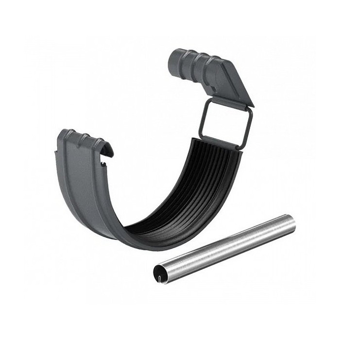 Соединитель желоба в комплекте, сталь, d-125 мм, темно-серый PURAL MATT RR 23, Aquasystem